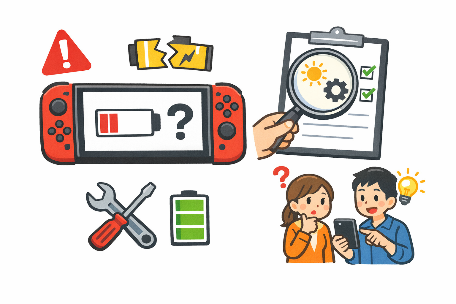 減りが早いのは仕様か故障かを確認する方法