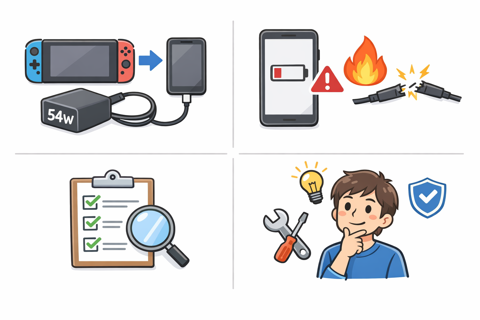 用途別に見る代用充電器の条件