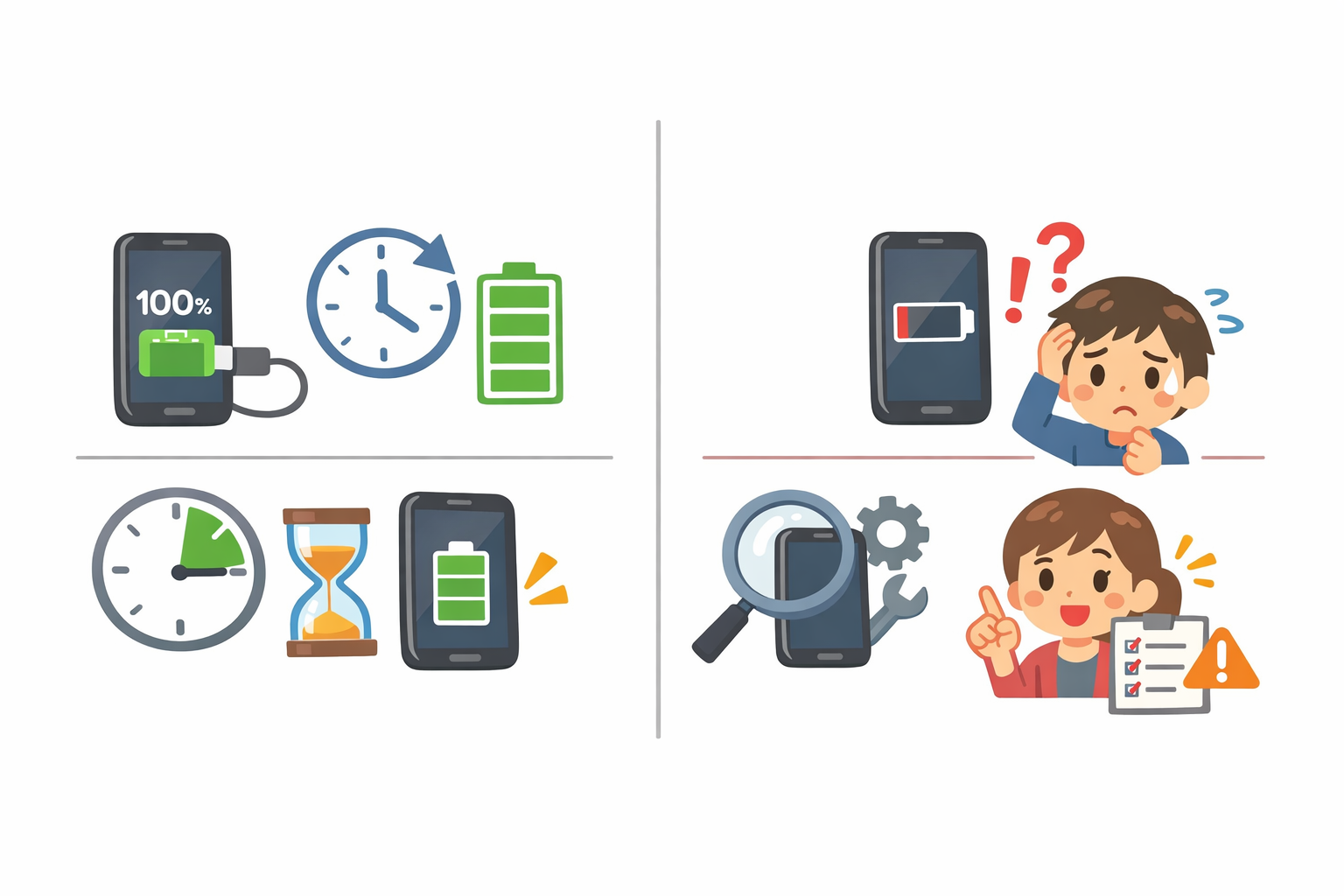1回の持続時間とバッテリー寿命は分けて考える