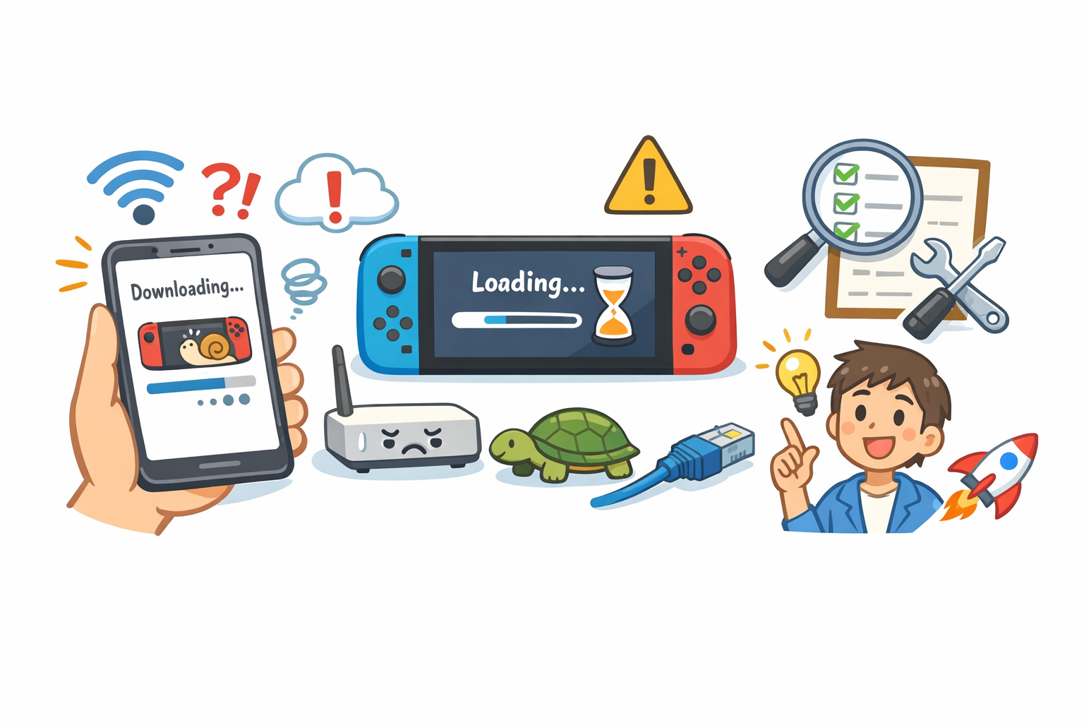 スイッチ2のダウンロードが遅い主な原因