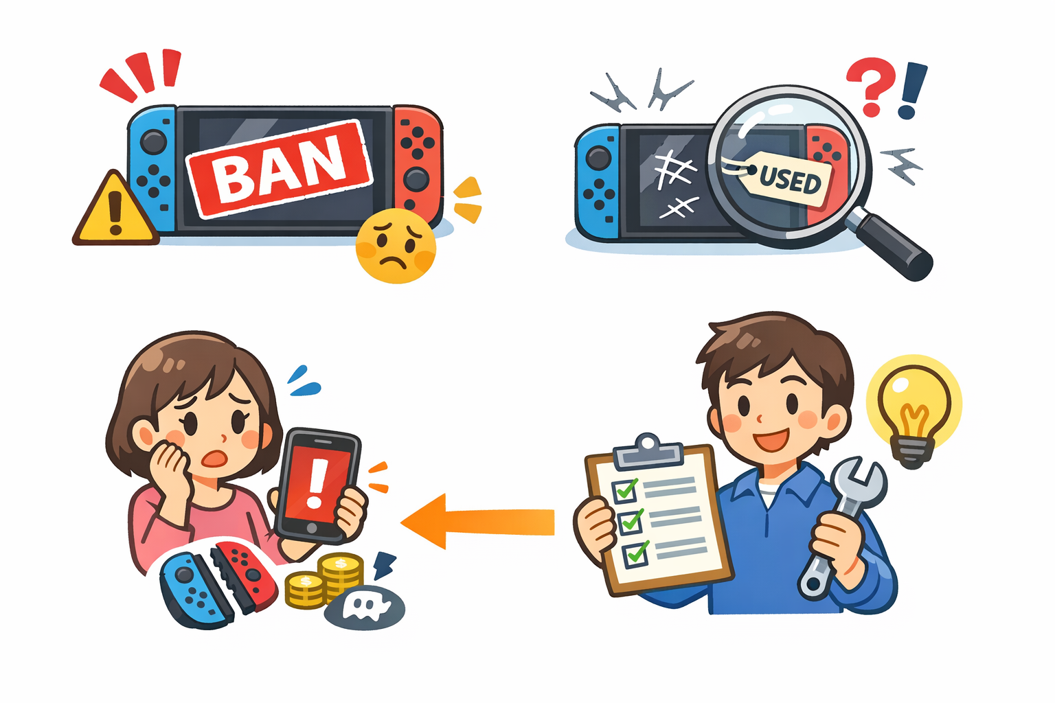 本体BAN以外にも!中古スイッチ2を買うデメリットと注意点