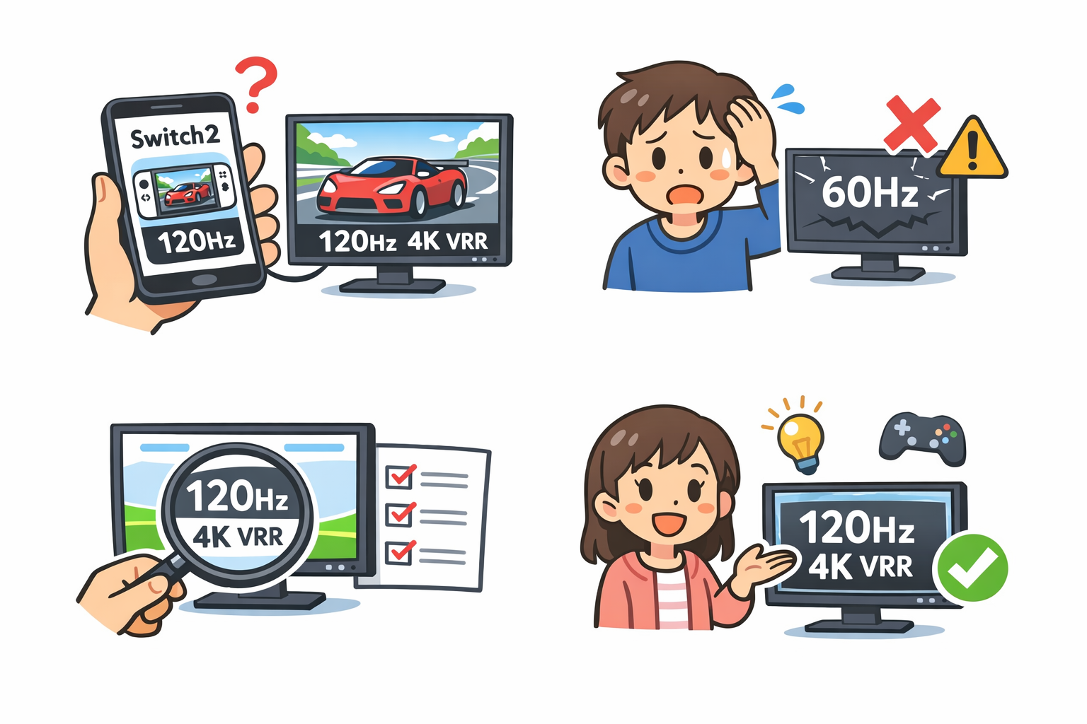 スイッチ2用モニターは何Hzを選ぶべき？