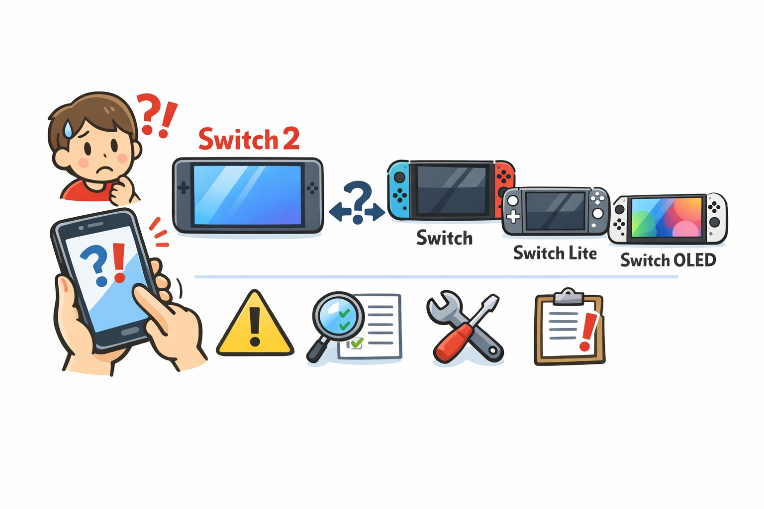 スイッチ2とSwitch各モデルの違いを比較