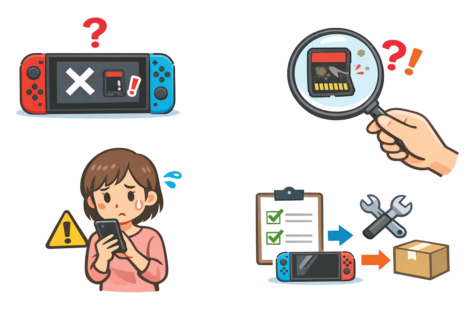 スイッチのソフトを認識しないときに最初に確認すること