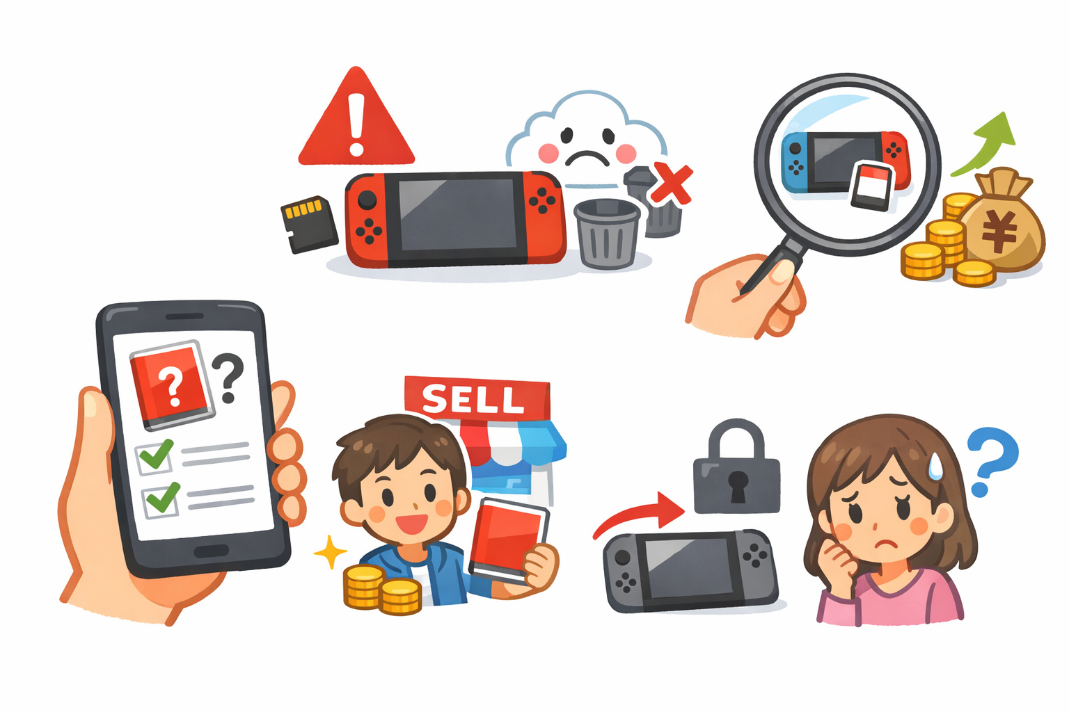 スイッチソフトを売るときにデータ削除や初期化は必要？