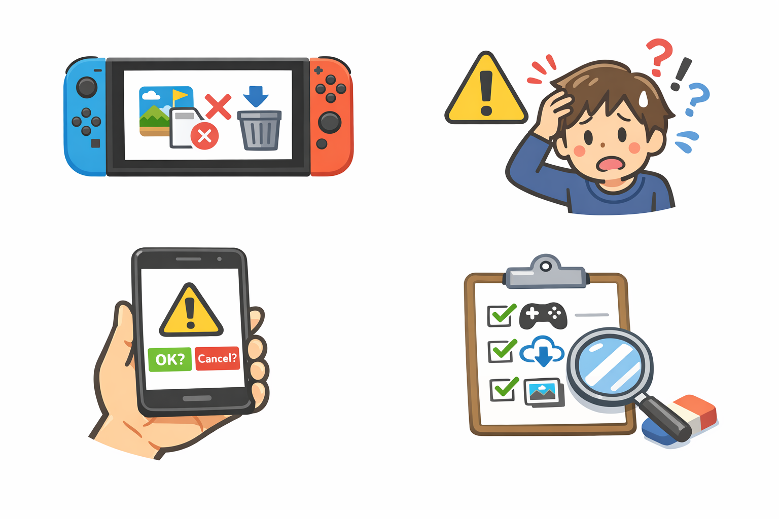 スイッチのセーブデータを削除する方法