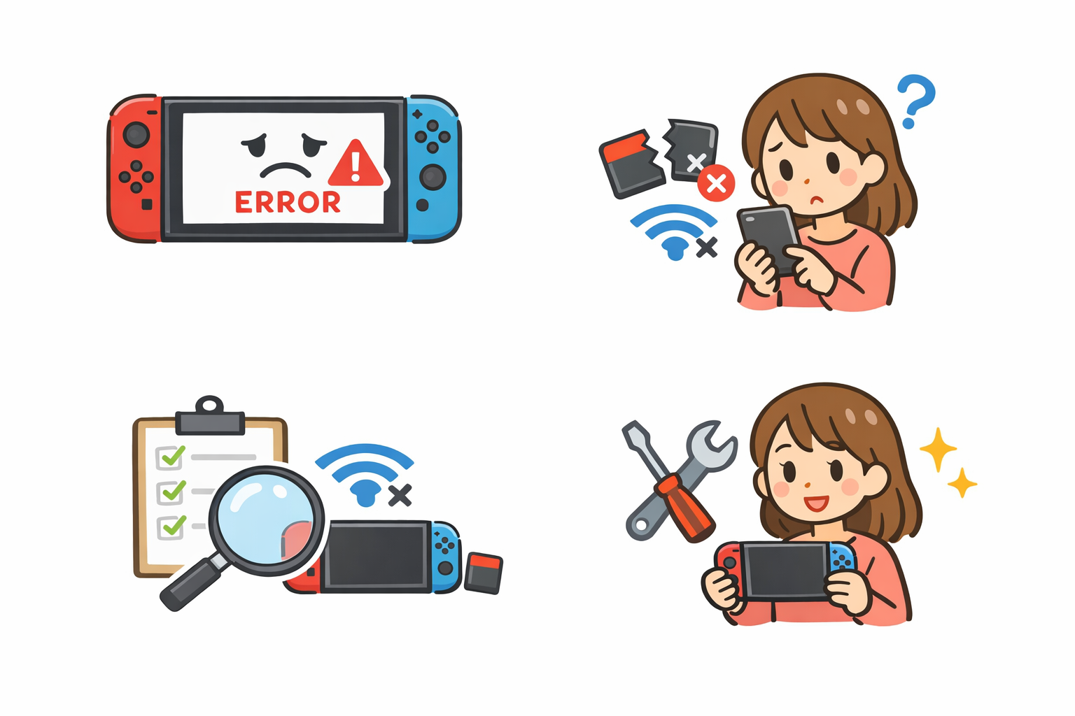 スイッチソフトのエラーを直す手順