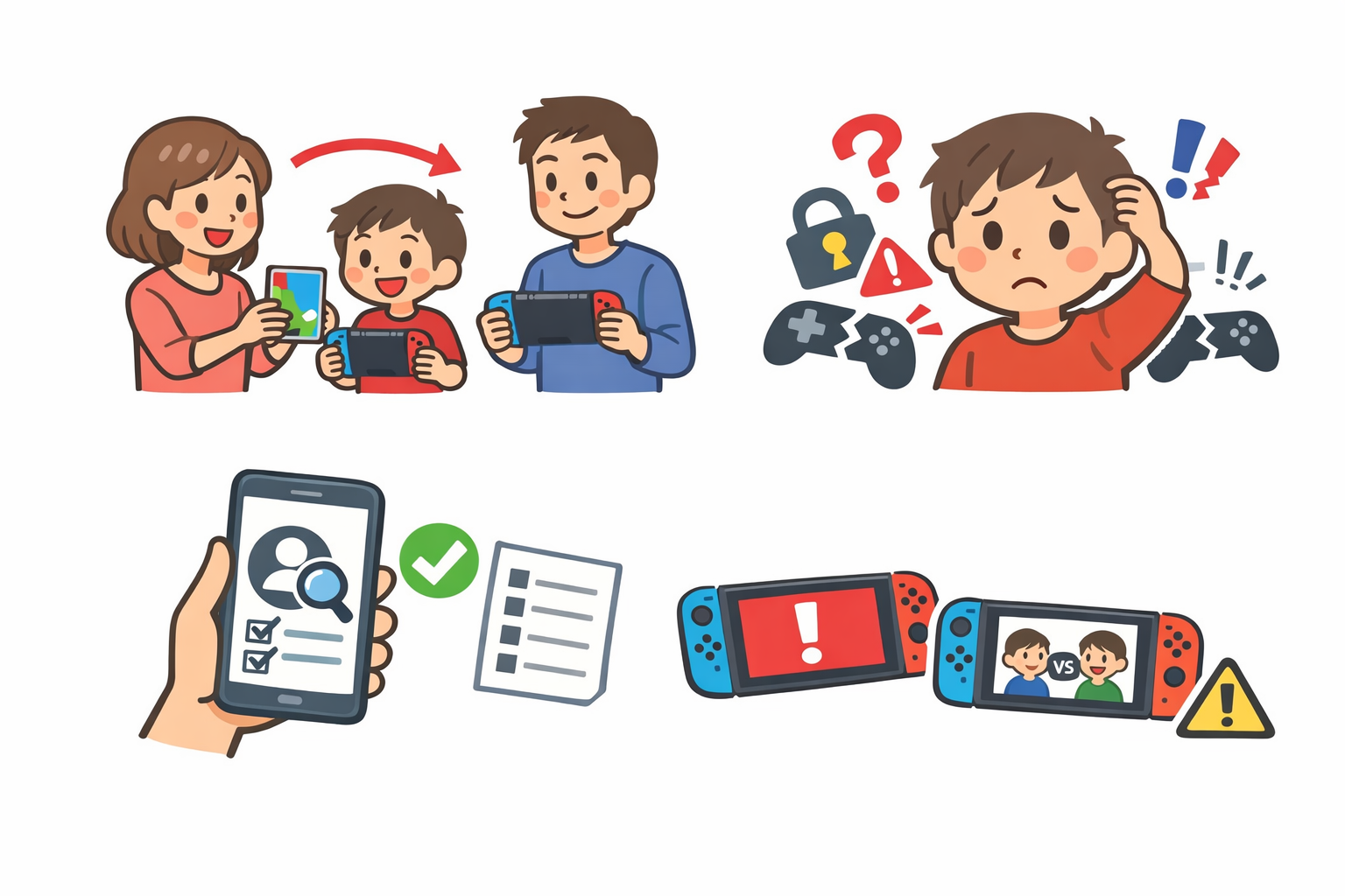 家族にSwitchソフトを貸し出す方法