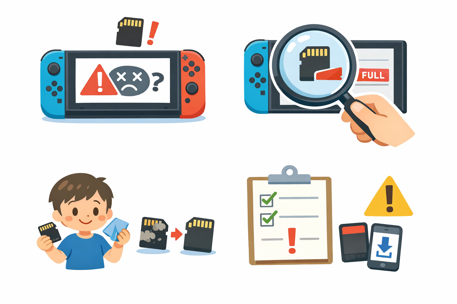 microSDカードを使用している場合の対処法