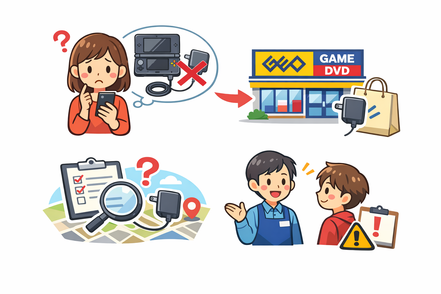 3DSの充電器はゲオで買える