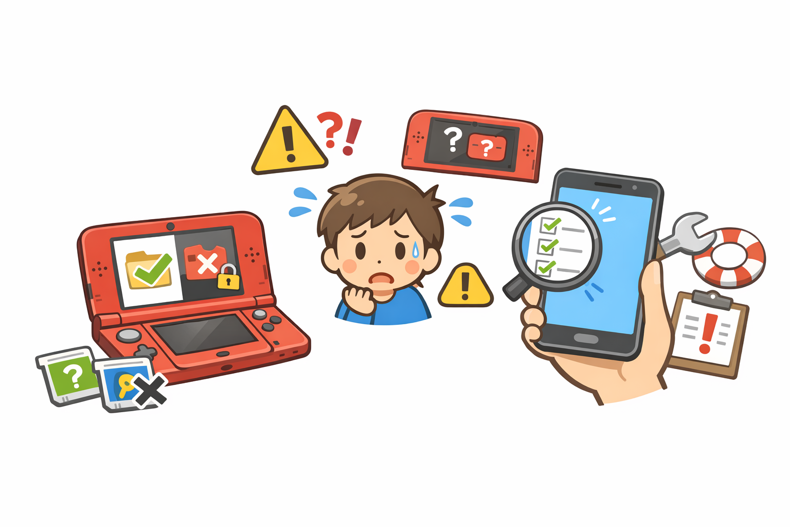 3DSのセーブデータ削除方法はソフトによって異なる