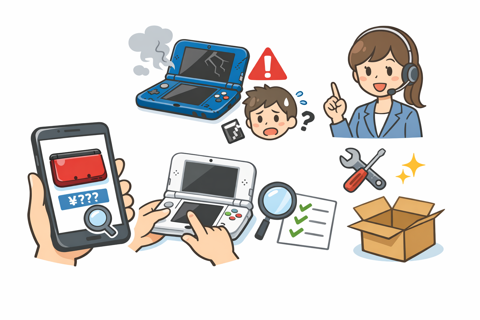 中古の3DS LLを買うときのチェックポイント