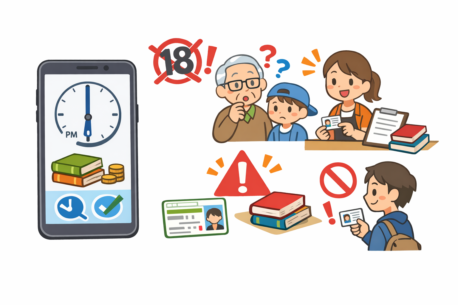 古本市場で買取を利用できる年齢