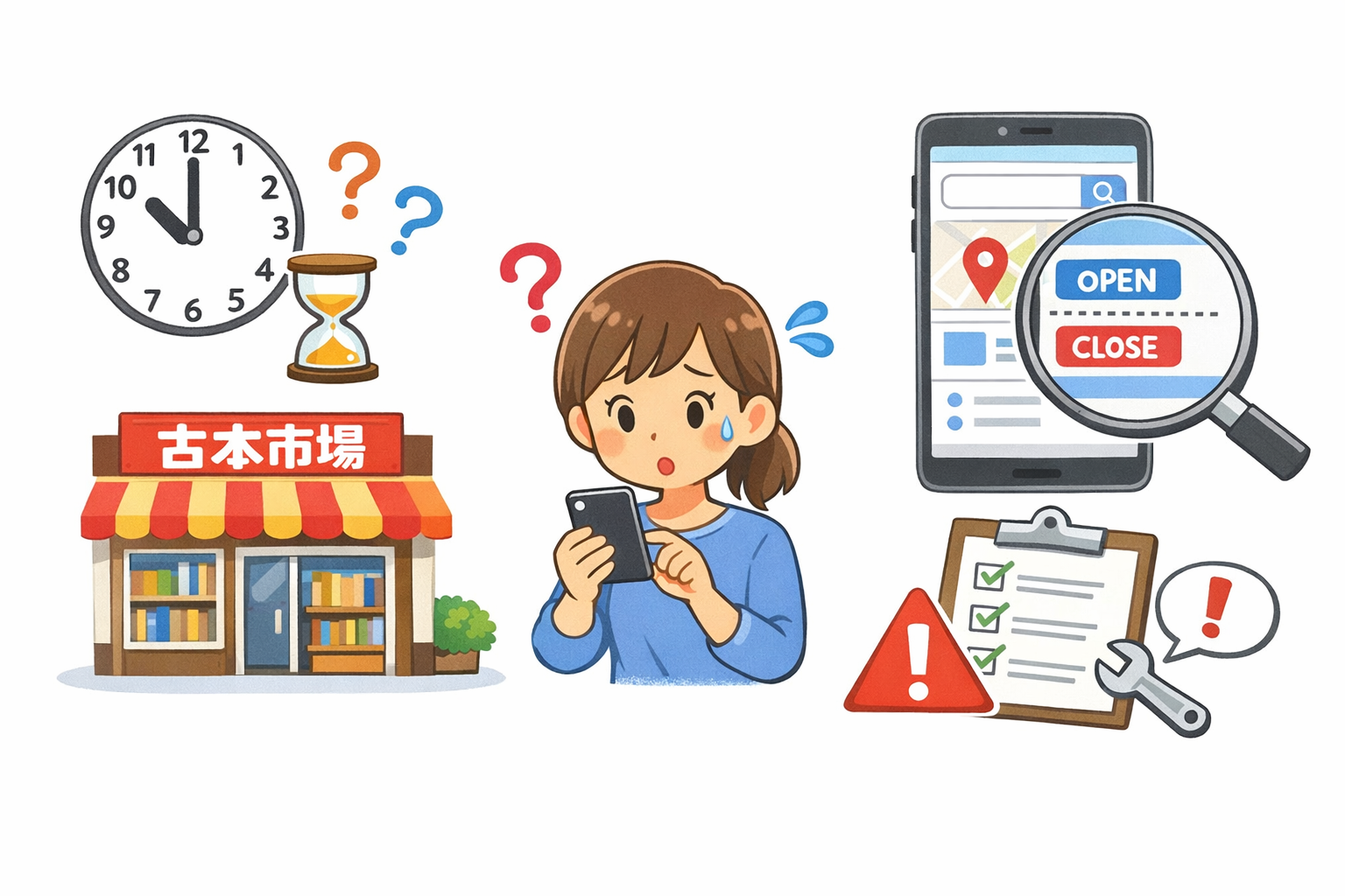 古本市場の営業時間は何時から何時まで？